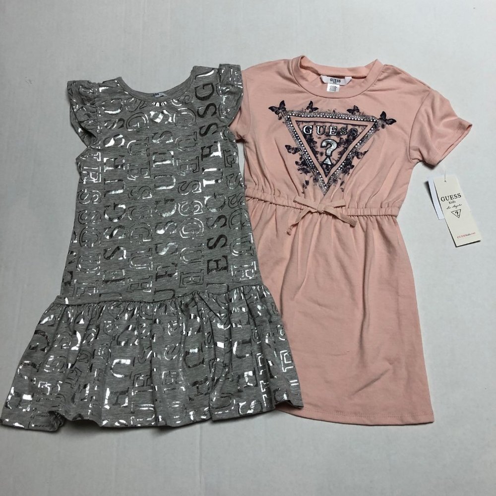 GUESS GIRLS SET OF 2 DRESSES SZ 5 NEW WITH TAG